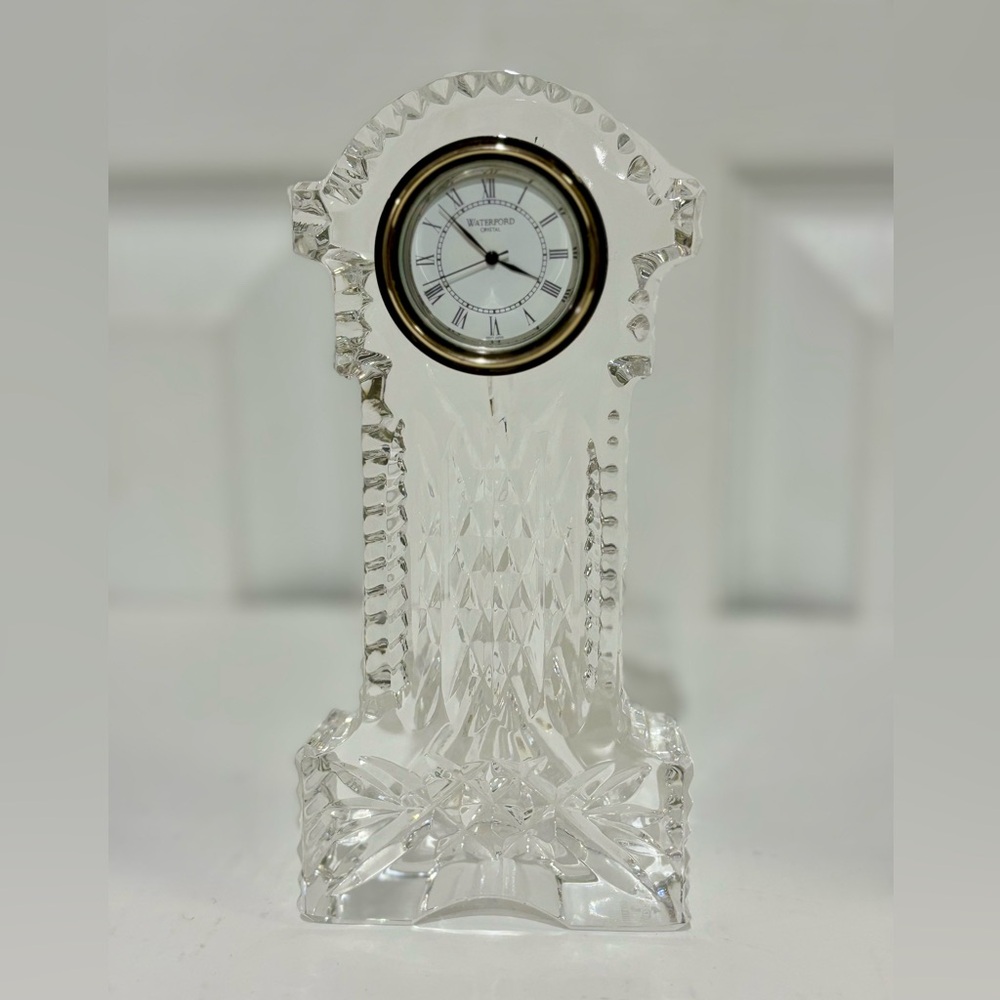 Limited Edition Waterford Crystal Grandfather Desk Clock